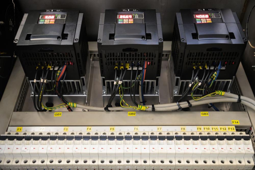 Variable frequency drives in a cabinet
